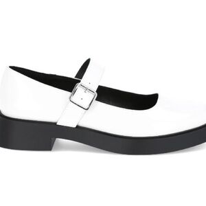 No Boundaries White Mary Jane Flats